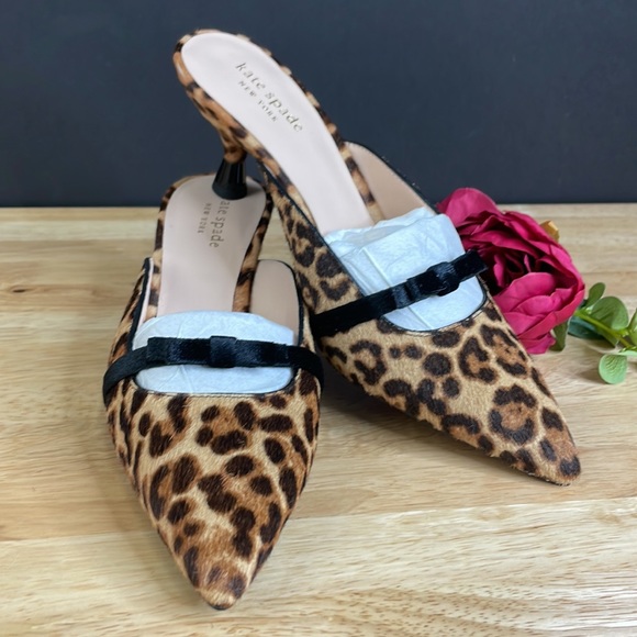 Kate Spade New York Leopard Print Carnation Pumps Size 6.5 - Picture 7 of 8